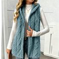 thumbnail image 6 of Winter Vest Fleece for Women Plus Size Cozy Warm Fuzzy Hooded Sleeveless Jackets Lightweight Casual Leisure Zipper Waistcoat Outerwear with Pockets, 6 of 9