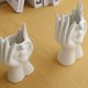 thumbnail image 4 of Jarrón de Cerámica para decora del Hogar, Estilo Elegante, Moderno y Prácico, Pequeña Maceta Blanca para Espigas de Trigo, Con Dientes de León, Algodón, 4 of 8