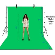 Emart Photo Video Studio 8.5x10ft Backdrop Stand, Photography Support with Cotton Green Screen Background