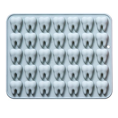 Mini Tooth Silicone Mold 35 Cavity 3D Small Molar Molds Tray DIY Baking Decorating Tools For Chocolate Gummy Candy Jello