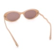 thumbnail image 5 of Womens Unique Wavy Crooked Arm Mod Oval Plastic Sunglasses Beige - Brown, 5 of 6