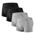 thumbnail image 1 of Posijego Mens Boxer Briefs 4 Pack Underwear for Men Solid Color Soft Breathable Seamless Underpants, 1 of 2