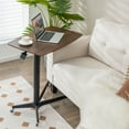 thumbnail image 2 of Costway Mobile Standing Desk Pneumatic Adjustable Overbed Table Rolling Laptop Cart, 2 of 10