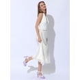 thumbnail image 5 of BLISSFUL STEP Women's Bow Platform T-Strap Block High Heel Pumps Purple 11, 5 of 7