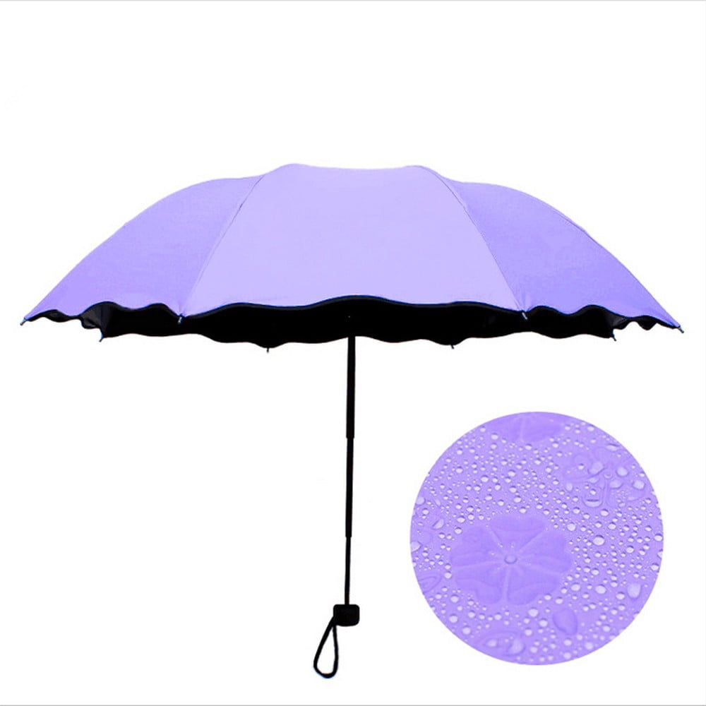 Windproof UV Protection Flower Design Folding Umbrella