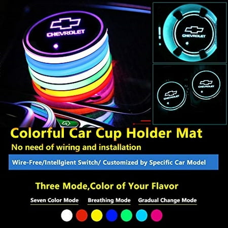 2pcs Colorful Car Led Coaster Lighting Usb Charging Light Accessories Interior Decoration Lights Mouldings Trim Lamp For 2018 2017 2016 Chevrolet