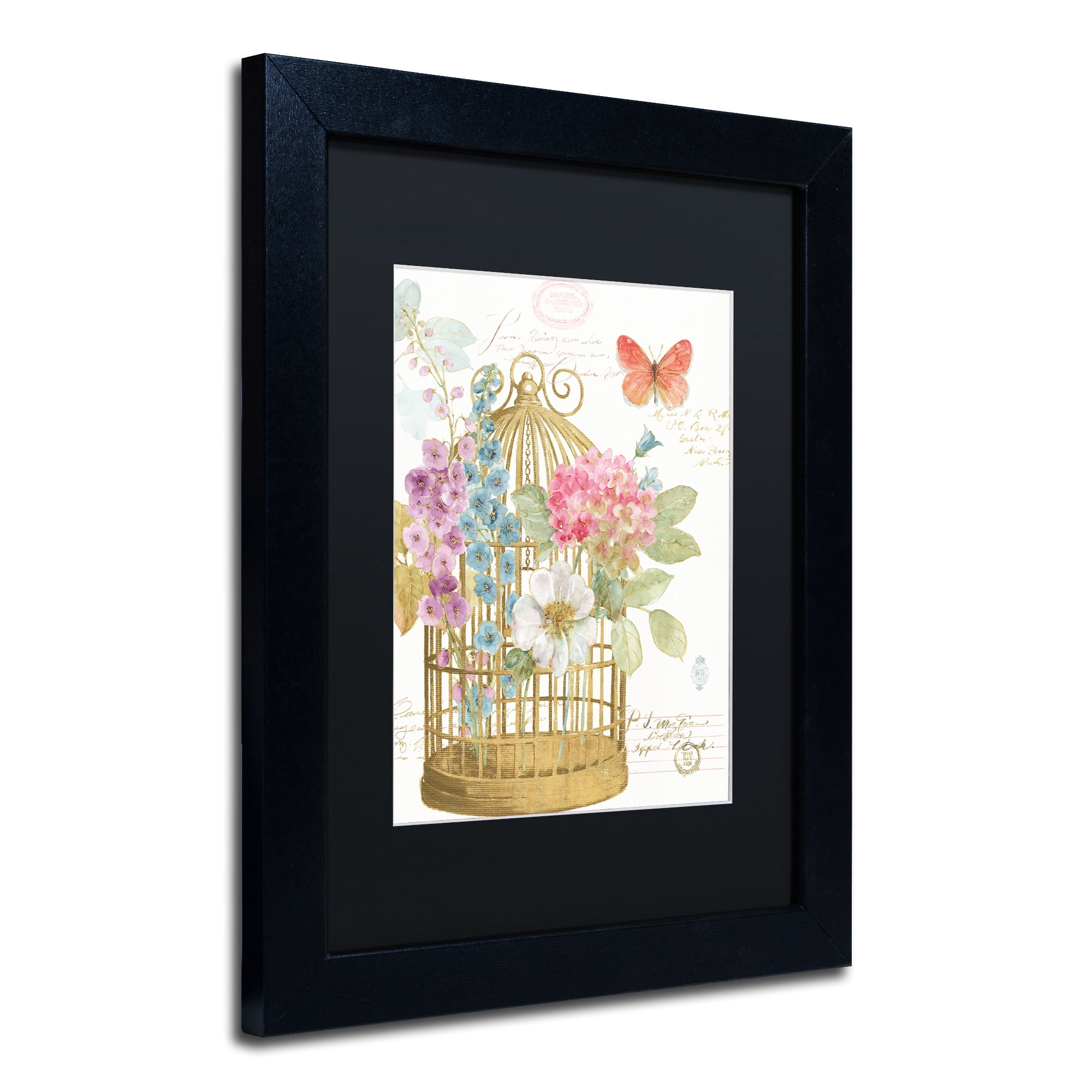 Lisa Audit 'Romantic Birdcage II' Matted Framed Art