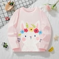 thumbnail image 2 of uikmnh Cute Sweatshirts Girls Long Sleeve T Shirt Winter Cute Bunny Print Casual Round Neck Top Soft Comfortable Kids Tee for Toddler and Little Girls Size:7-8 Years, 2 of 8