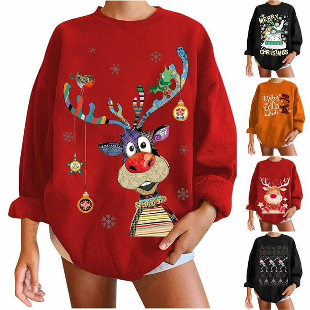 Ladies christmas store sweatshirt