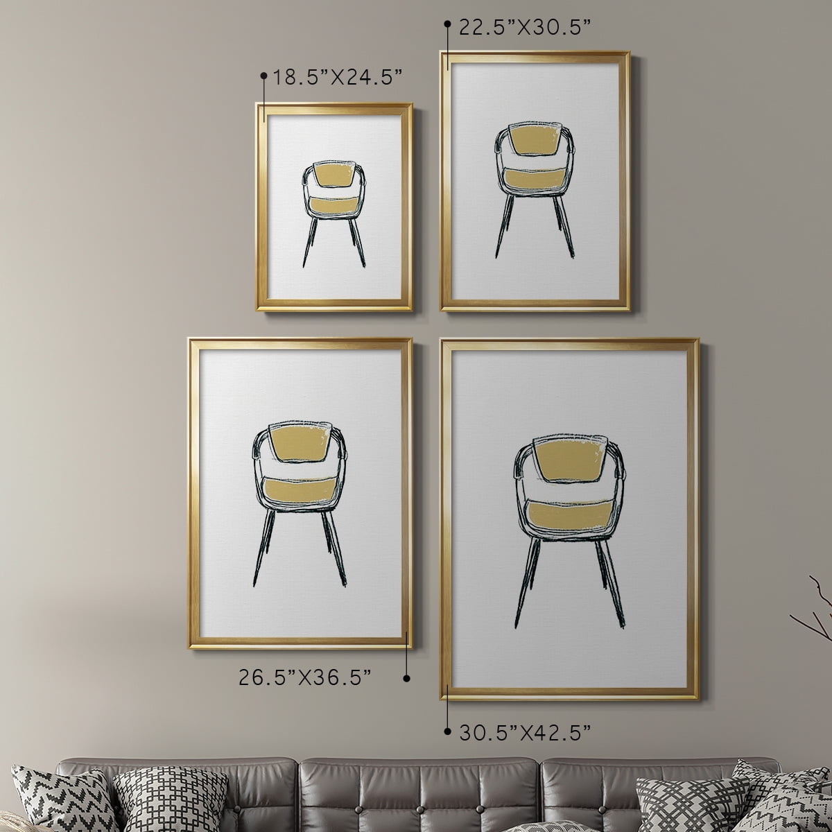 Take a Seat II Premium Framed Print, in Gold, Black, or Silver - Ready to Hang