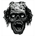 thumbnail image 3 of Halloween Duvet Cover Set, Zombie Head Evil Dead Man Portrait Fiction Creature Scary Monster Graphic, Decorative 2 Piece Bedding Set with 1 Pillow Shams, Twin Size, Black Dark Grey, by Ambesonne, 3 of 3