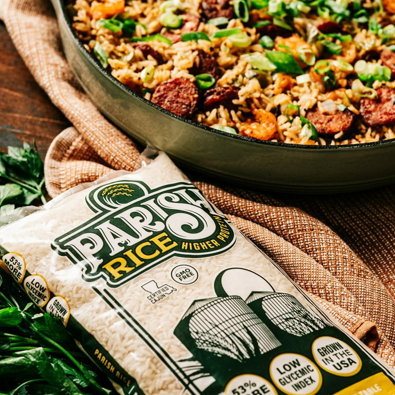 Parish Rice, Farm to Table, Low Glycemic Index, High Protein, Gluten Free, 2 lb Value Bag