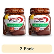 (2 pack) Premier Protein Powder Plant Protein, Chocolate, 25g Plant-Based Protein, 0g Sugar, 15 Servings
