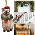 thumbnail image 4 of Uuiauoio Cat Christmas Ornaments, Acrylic Holiday Pendants with Hanging Loop, Cute Kitty Style Tree Decorations for Home, Festive Party Supplies, Animal Themed Holiday Gifts for Cat Lovers, 4 of 5