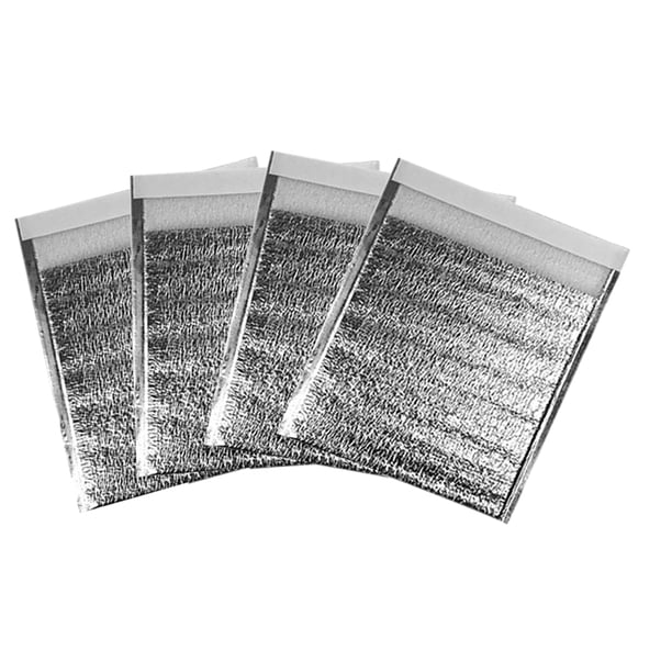 EeaseMX Bolsas de aislamiento desechables de aluminio grueso para alimentos frescos, 10 unidades, con adhesivo (20 x 25 cm)