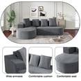 thumbnail image 3 of Noble House Fully Compressed Frameless Modular Sofa,L-Shaped Recliner,Gray, 3 of 10