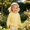thumbnail image 2 of Tigivemen Girls Cozy Pullover Sweater Dressy Lightweight Knitted Cardigan Sweaters Size 4-5 Years, 2 of 5