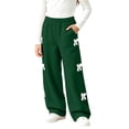 thumbnail image 5 of Edvintorg Girls Sweatpants Cute Bow Knot Elastic Waisted Loose Jogger Solid Color Wide Leg Casual Workout Pant with Pocket Girls Fashion Size 5-15, 5 of 7