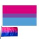 thumbnail image 1 of Bandera de arco iris de 3 x 5 pies, orgullo gay, paz lesbiana, LGBT, pancarta impresa con ojales (bisexual), 1 of 6
