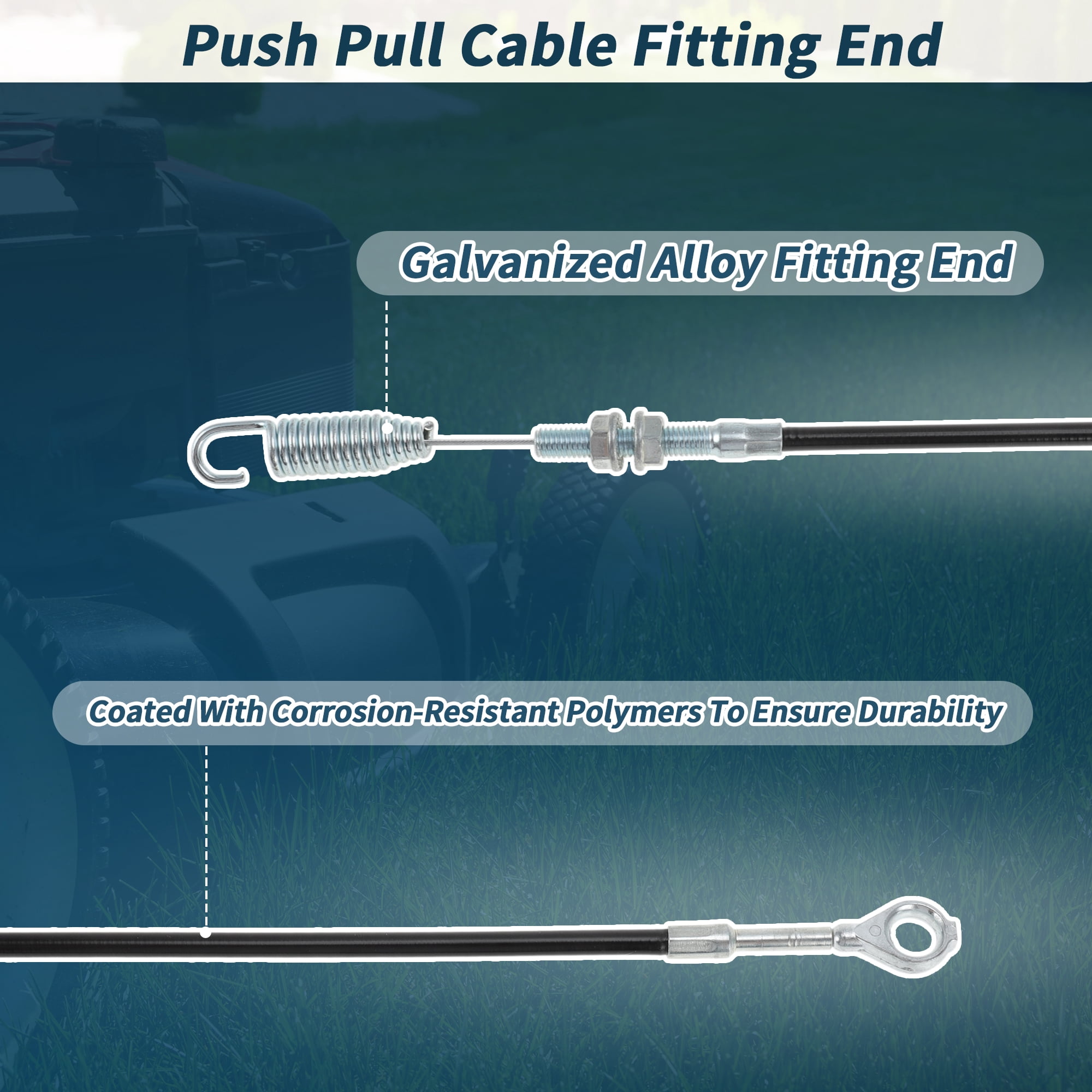 Unique Bargains GX21634/GX22026 Push Pull Control Cable for John Deere Lawn Mowers