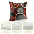 thumbnail image 4 of COMIO Modern Geometric Lines Double Sides Print Pillow Covers,Gray Black Red Swirls Pillowcases Soft Square 18"x18" Cushion Cases,Modern Abstract Throw Pillow Covers for Room Decor, 4 of 5