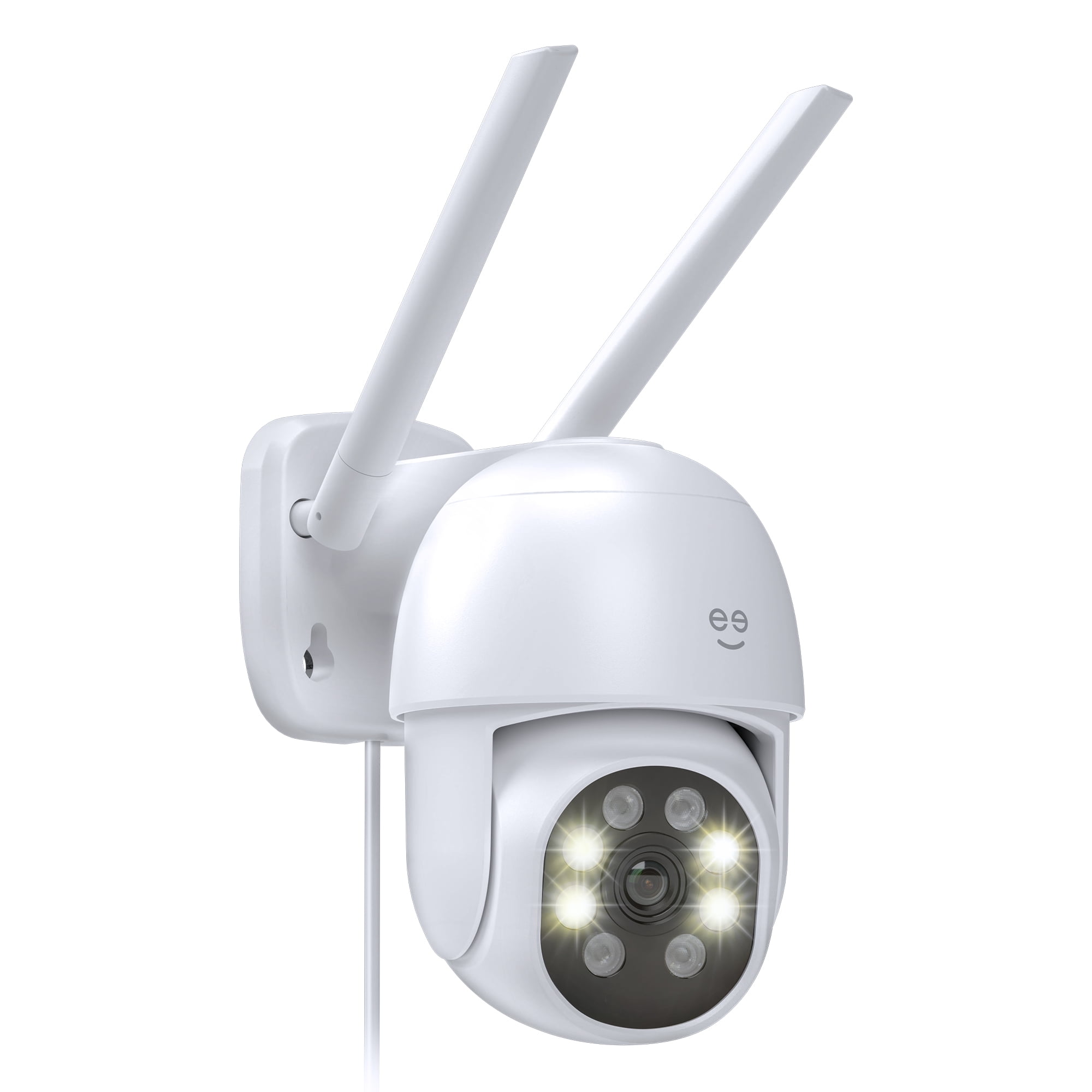 Geeni Lookout 2K Auto-Follow Pan-Tilt 2K QHD 3.7 MP PTZ Surveillance Camera, White, 1