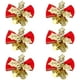 thumbnail image 1 of 12 piezas de lazos para árboles de Navidad Mini lazos para árboles de Navidad Lazo rojo de Navidad con campanas para regalos de árboles de Navidad Decoraciones Adornos de dijes (feliz Chris. Afortunado Sencillez, 1 of 5