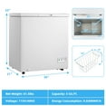 thumbnail image 3 of Giantex 5 Cu Ft Chest Freezer, Freestanding & Flip Top Chest Freezer w/ 7 Temperature Settings, Removable Sliding Basket Included, Compact Deep Chest Freezer, 3 of 6