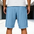 thumbnail image 4 of BUWTTER Mens Corduroy Shorts Summer Lightweight Comfortable Pant Drawstring Waist Outdoor Walking Wear with Pockets BU1 M, 4 of 6