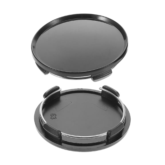 RENACLIPY 2Pcs Unique Design Black Wheel Hubcap Covers for Car Exterior
