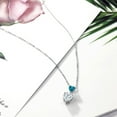 thumbnail image 5 of Gem Stone King 925 Sterling Silver London Blue Topaz Pendant with Chain Set with Moissanite (2.35 Cttw), 5 of 5