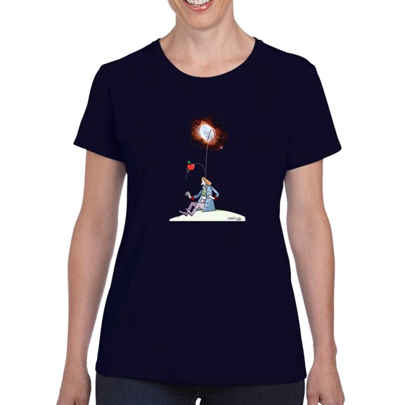 Universe's Apple T-Shirt Women -Hicabi De Merc Designs, Female XX-Large