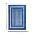 thumbnail image 1 of homeroots home decor 385883 4’ x 6’ Navy and Ivory Geometric Area Rug, 1 of 1