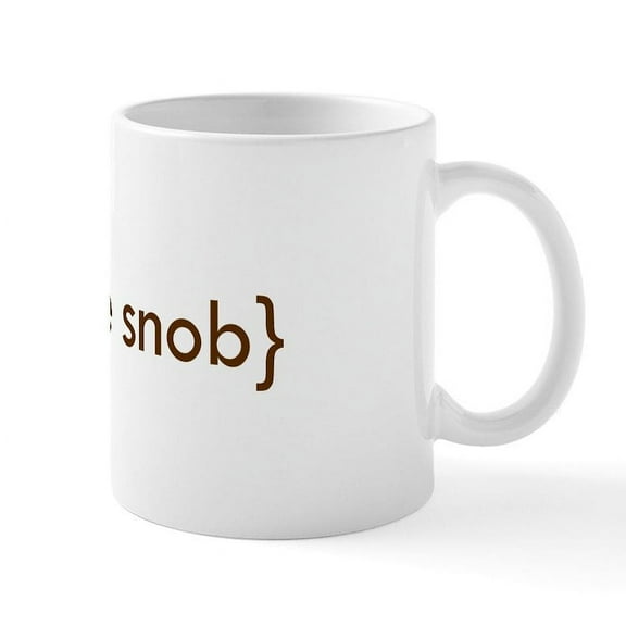 CafePress - Coffee Snob Mug - 11 oz Ceramic Mug - Novelty Coffee Tea Cup