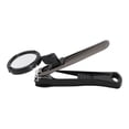 thumbnail image 6 of BIMZUC Heavy Duty Portable Nail Clipper with Removable Magnifying Glass for Seniors, Black Stainless Steel Fingernail and Toenail Cutter Tool (4.1 inches / 10.5 cm), 6 of 9