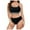 Black, variant on Linfrsh Womens Sexy Bikini Sets Two Piece Cheeky Swimsuits Cute Cutout String Bathing Suits Hot Pink,M