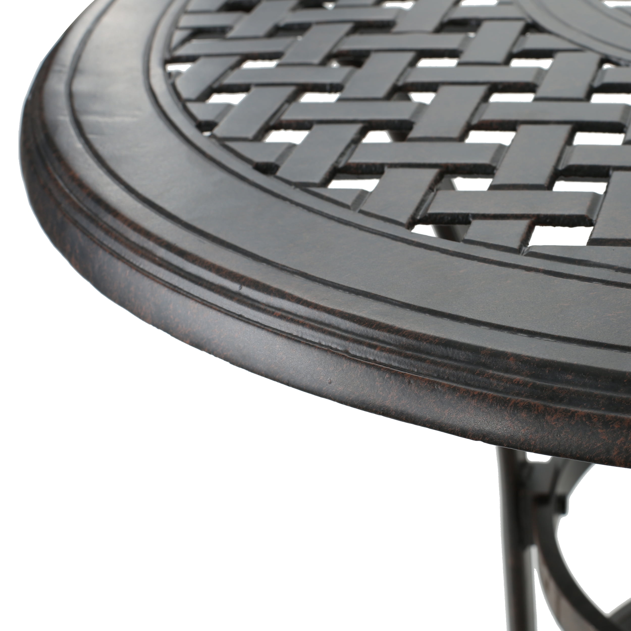 Bar Table, Outdoor Cast Aluminium Table for Patio Garden Deck, Bronze