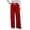 Red, variant on Lenpel Women's Casual Plaid Pants Elastic High Waisted Drawstring Printed Wide Leg Sweatpants Baggy Lounge Trousers