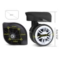thumbnail image 2 of 1Pair Luggage Wheels Suitcase Replacement Wheel Roller Hardware Repairing Kit, 2 of 8