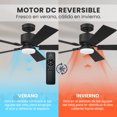 thumbnail image 3 of Ventilador de Techo Elevé Comfort M4 Negro Mate 5 Aspas 52 Pulgadas, 3 of 5
