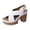 White, variant on Rokment Women's Platform Chunky Block High Heels Dressy Sandals Fashion Casual Cross-Band Comfortable Summer Heeled Dress Pumps for Business Office