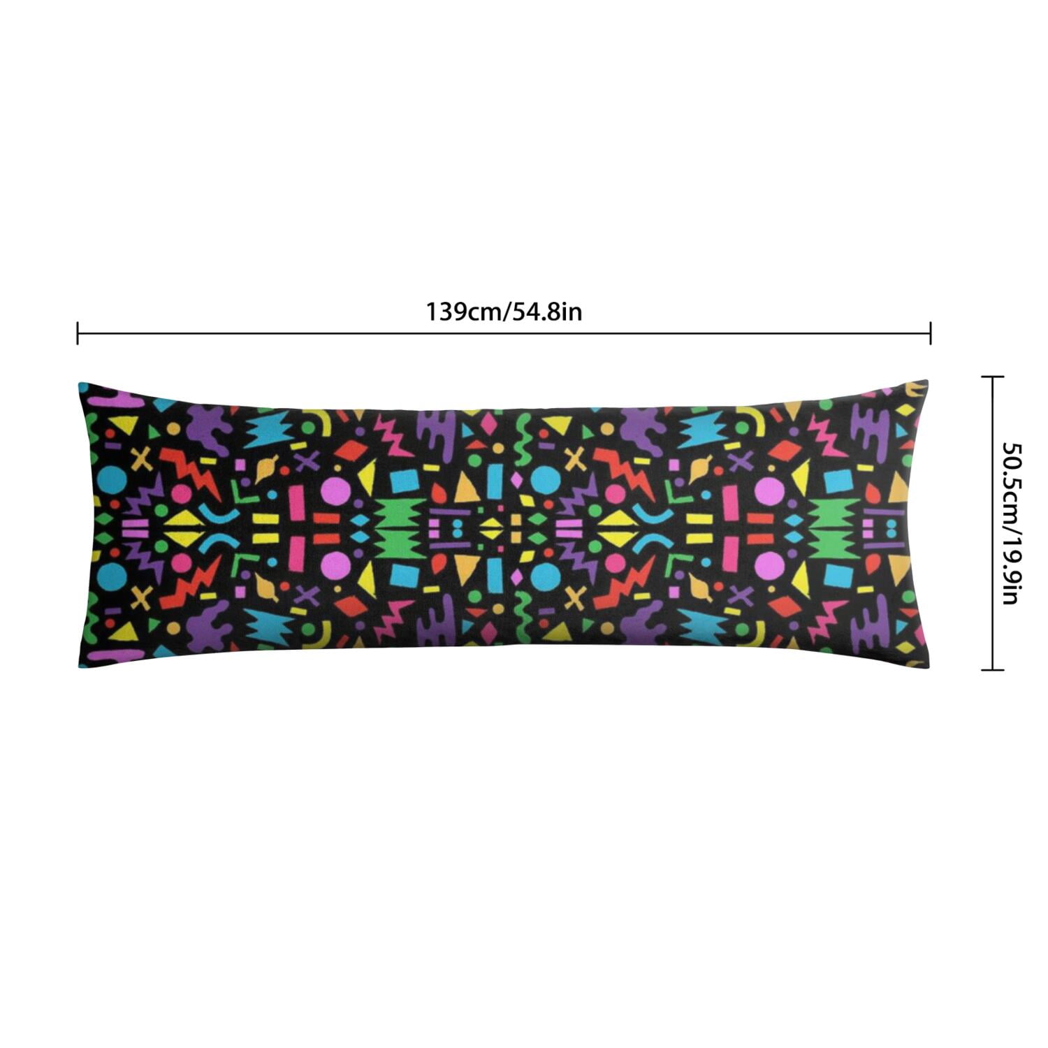 Colorful Dots 20x54 Body Pillow Cover - Breathable & Stretchy Long Pillow Protector - Classic Polka Design for Maternity, Back, and Knee Support