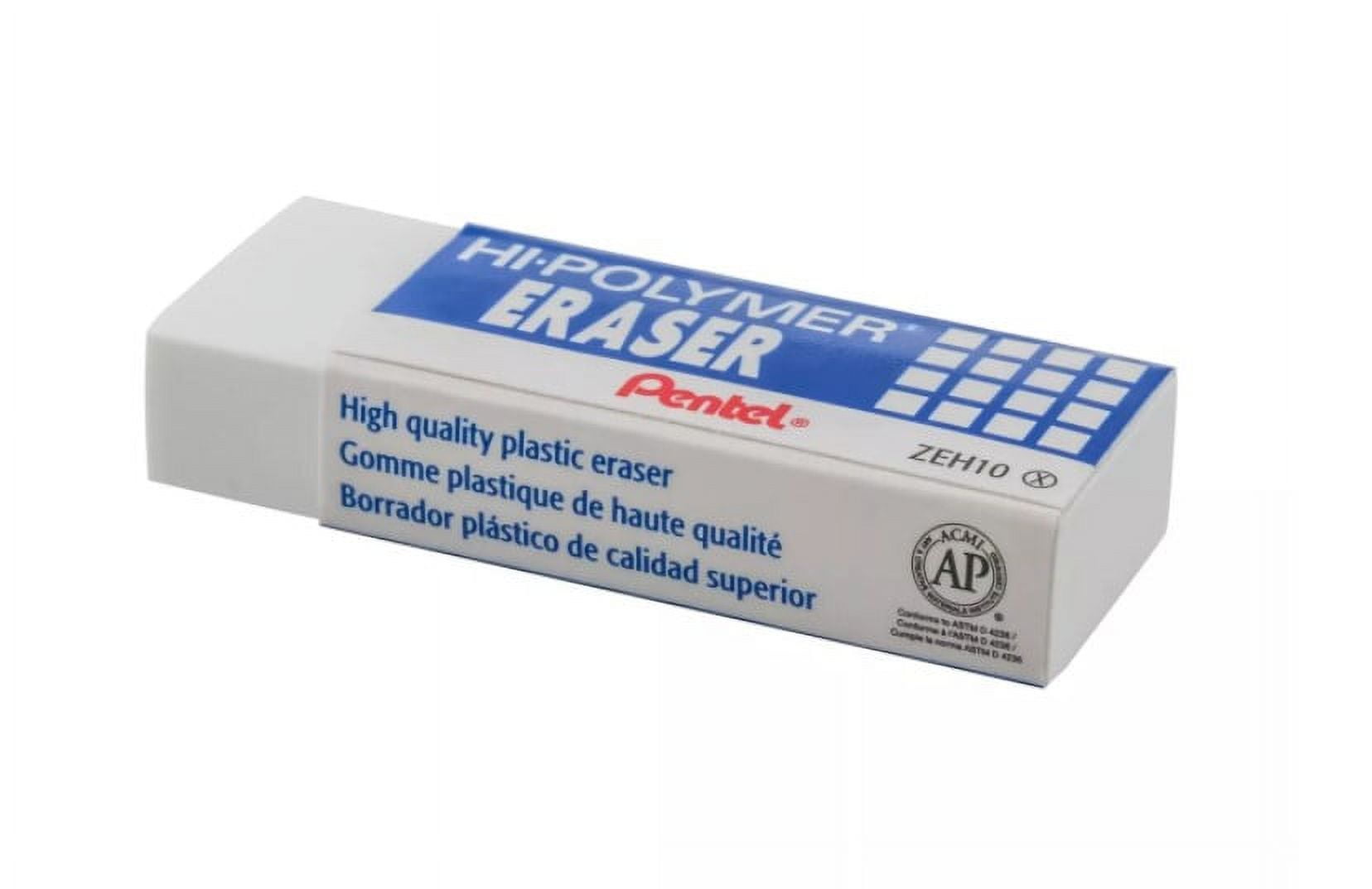 Pentel Pentel 2003557 Hi-Polymer Block Eraser; White - Extra Large - Pack  of 8 2003557