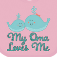thumbnail image 4 of Inktastic My Oma Loves Me Fish Boys or Girls Baby Bib, 4 of 4