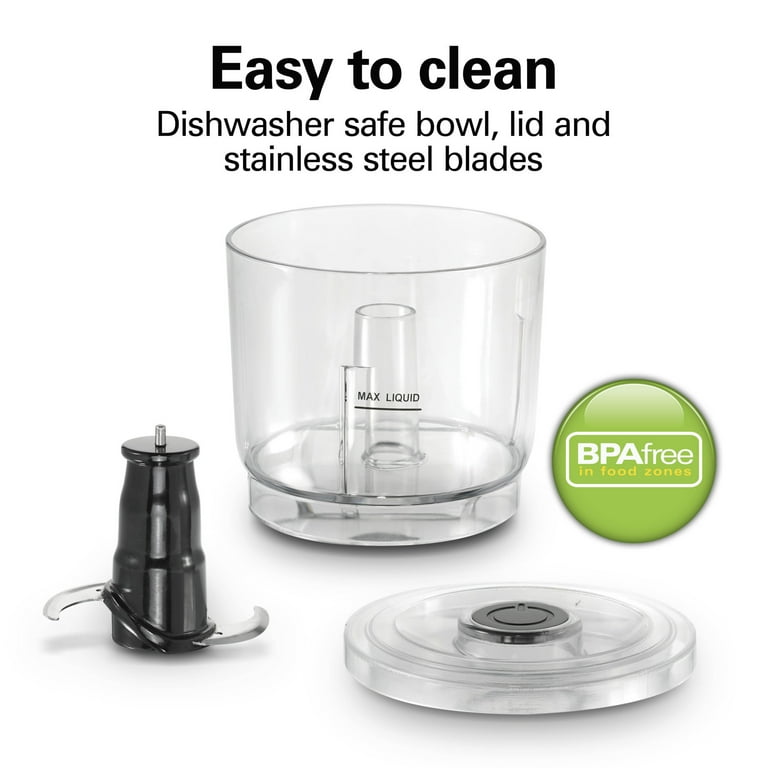 Hamilton Beach Food Chopper, 2 Speed, 3 Cup Capacity, BPA-Free