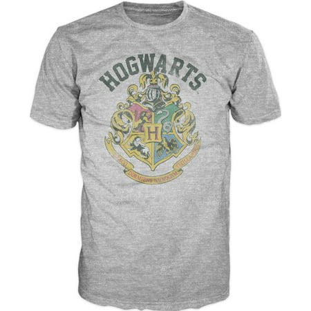 Harry Potter - Harry Potter Men's Grey Hogwarts Crest T-Shirt-XLarge ...