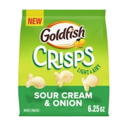 Goldfish Crisps Sour Cream & Onion Baked Chip Crackers, 6.25 oz Bag
