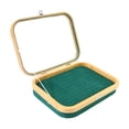thumbnail image 3 of Estuche organizador de joyas portátil con tapa transparente para pendientes y anillos verde, 3 of 9