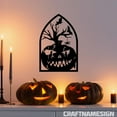 thumbnail image 2 of Craftnamesign Halloween Spooky Pumpkin Metal Wall Art Led Light, Halloween Sign, Halloween Gifts, 2 of 5