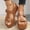 Brown#41, variant on Women's Fashion Casual Sandals – Chunky Flatform Peep-Toe Wedge Heel in Solid Color for Summer Beach Wear,Plus Size